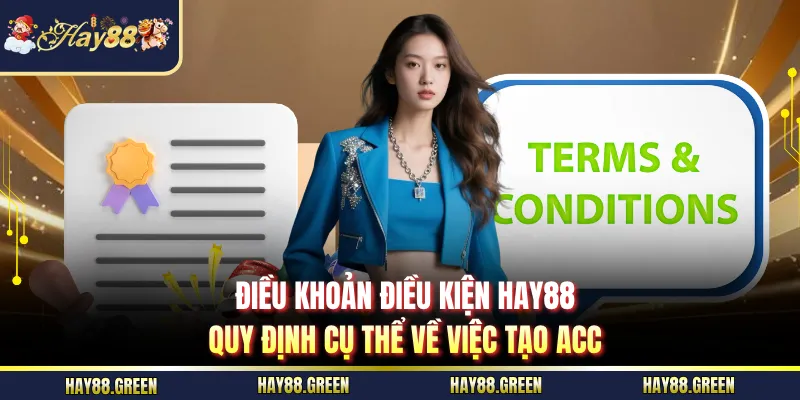 Điều khoản điều kiện HAY88 quy định cụ thể về việc tạo acc